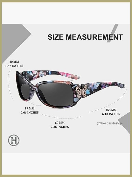 Polarized Sunglasses with Butterfly Wrap-Around Design UV400 Protection main image 6